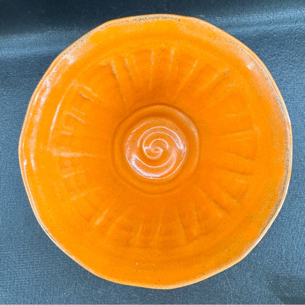 Boyan Moskov Studio Signed Pottery Stoneware Bowl Brown Orange MCM Retro - Picture 2 of 6